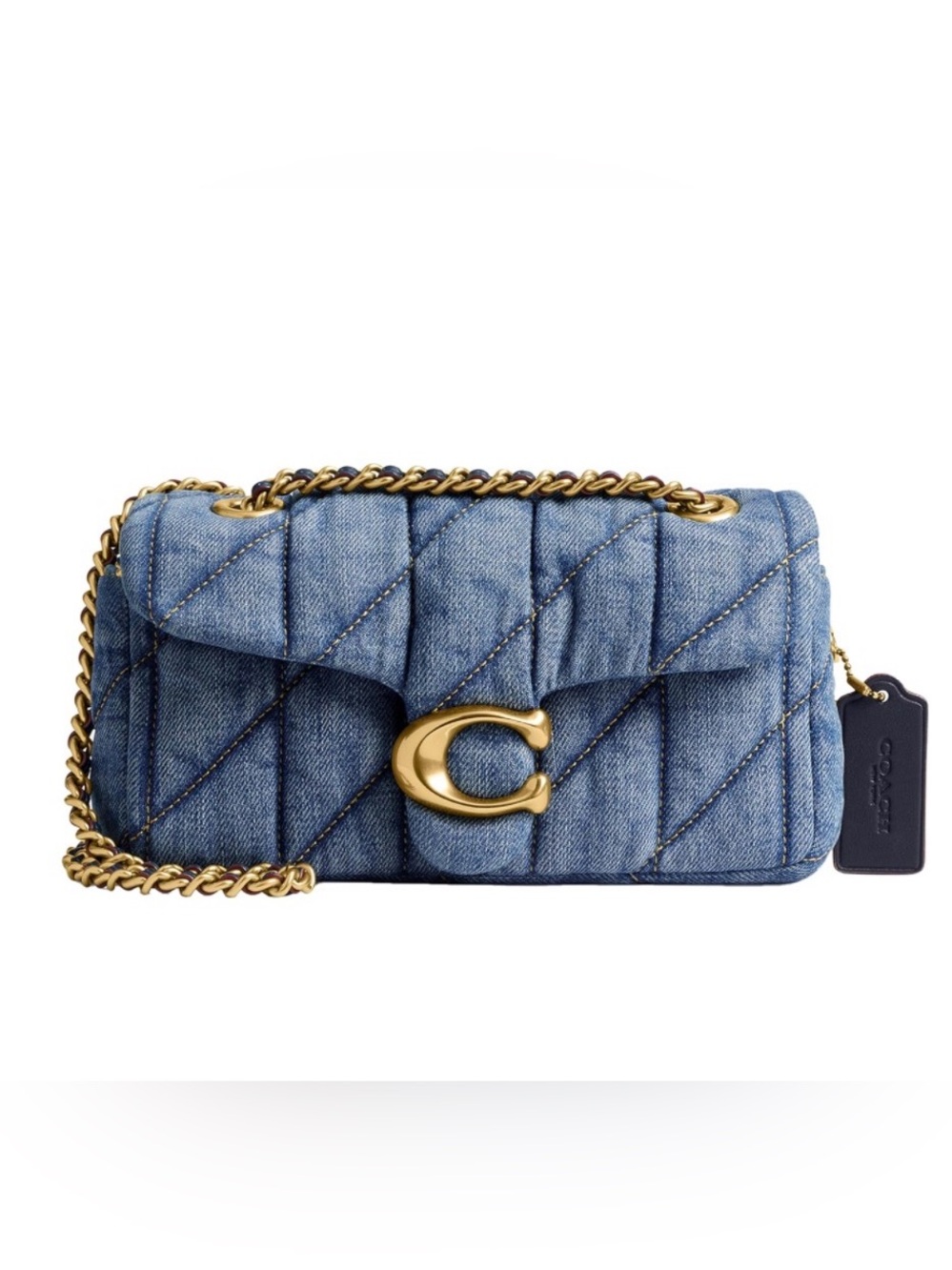 NWT Coach Quilted Denim Tabby Shoulder Bag 20
